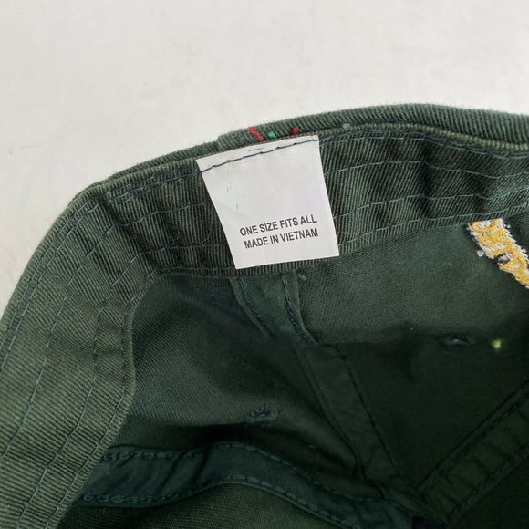 Mens Cabela's Hat Baseball Cap Green Yellow White Adjustable Strapback One Size - Picture 6 of 7